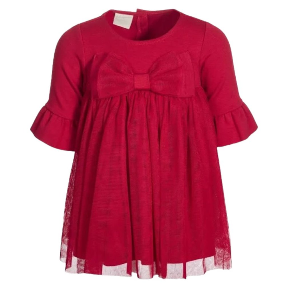 First Impressions Baby Girls Bow Dress Holiday Christmas Red 6-9 Months